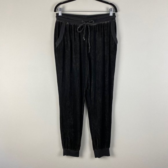 Knox Rose Jogger Pants Womens Large Black Drawstring Pull On - Picture 1 of 9